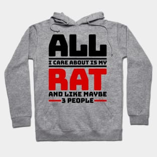 All I care about is my rat and like maybe 3 people Hoodie